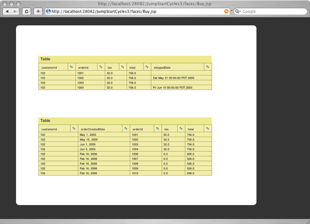 Jump Start Cycles, viewing the order history