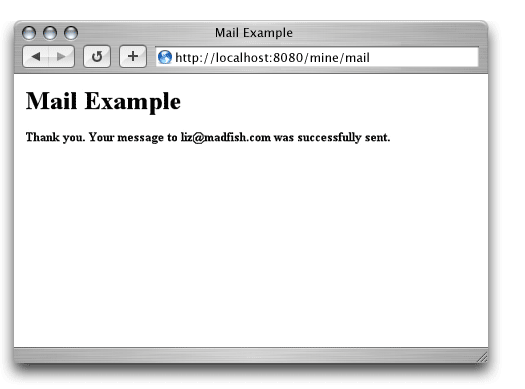 Mail Servlet Screen Shot