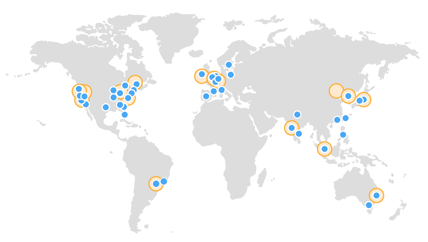 Rede de nuvem global da AWS