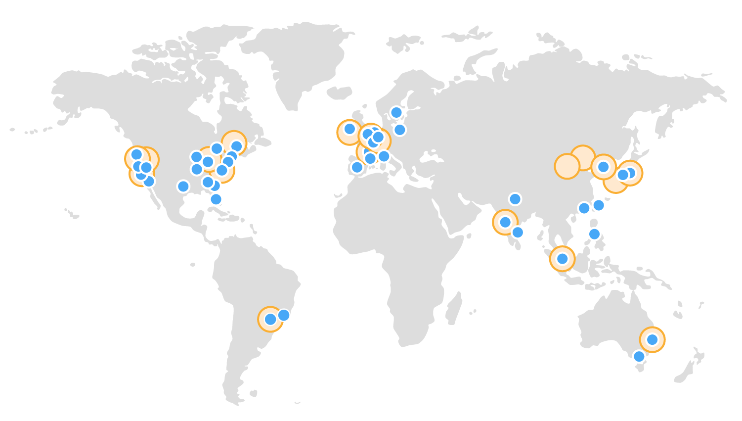 Rede de nuvem global da AWS