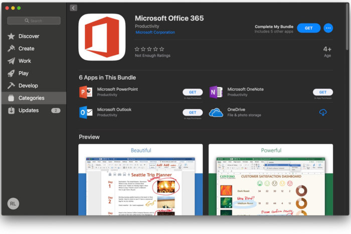 office 365 mac app store