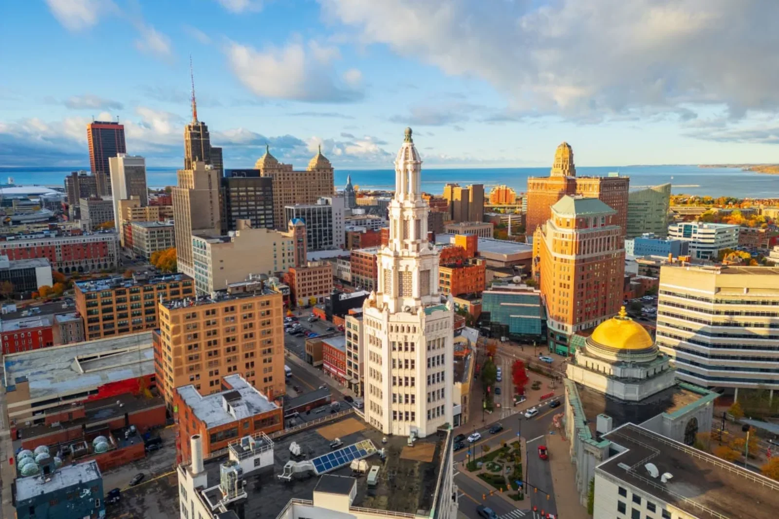 Aerial view of downtown Buffalo, New York