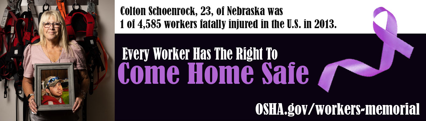 Fallen worker Colton Schoenrock, 23 of Nebraska.