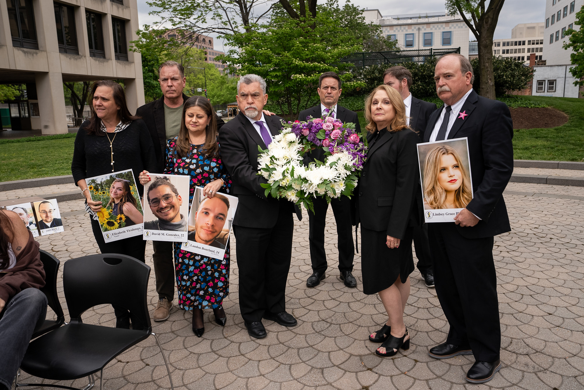 Parents of fallen workers Elizabeth 'Lissie' Tiralongo, 22, Lindsey Grace Phillips, 23, David M. Gonzalez, 22 and Landon Bourland, 24 of Florida joined Secretary of OSHA and Secretary of MSHA in laying of the wreath in honor and memory of their children and all fallen workers.