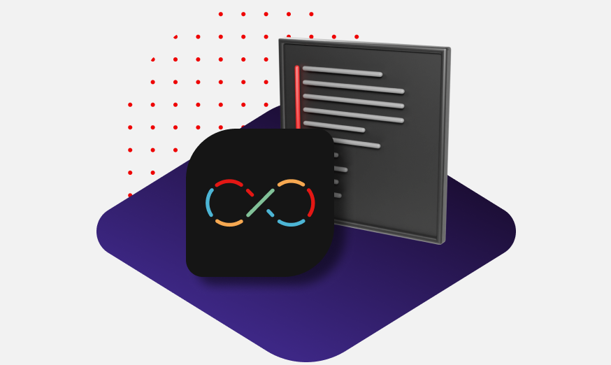 Image of a code screen with the Red Hat Developer icon on top