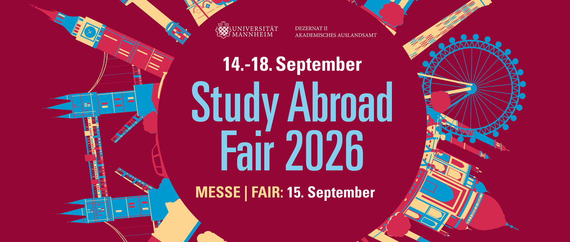 Banner der Study Abroad Fair 2026 am 15.09.2026